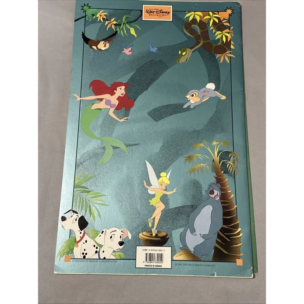 VTG The Walt Disney Treasure Chest 1991  4 Oversized Books in Folder!